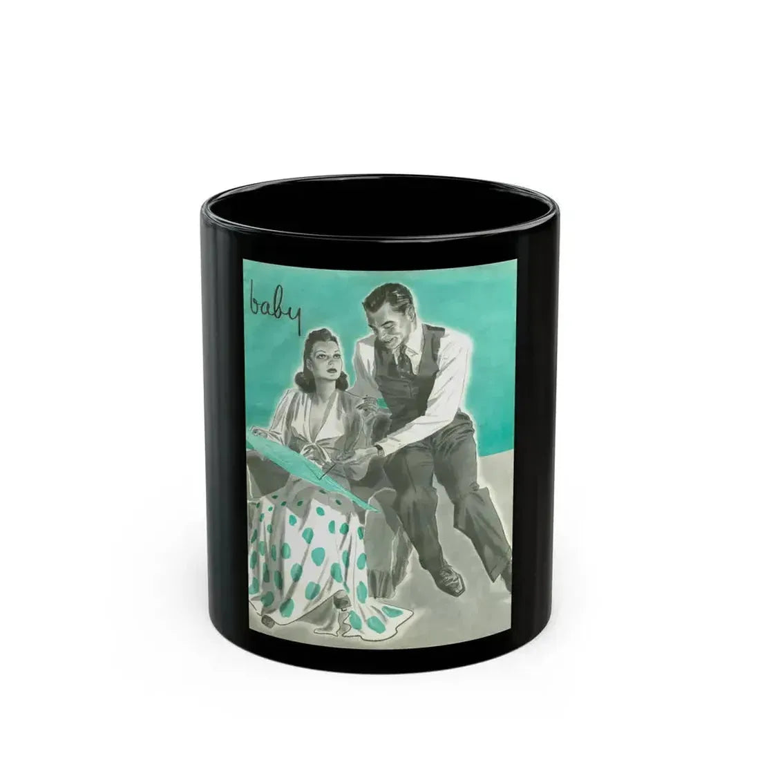 Baby, Magazine Illustration (fragment), 1941 - Black Coffee Mug 11oz - Go Mug Yourself