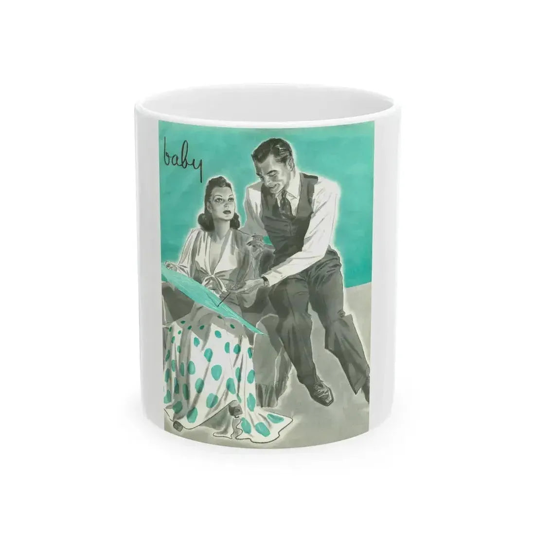 Baby, Magazine Illustration (fragment), 1941 - White Coffee Mug 11oz - Go Mug Yourself