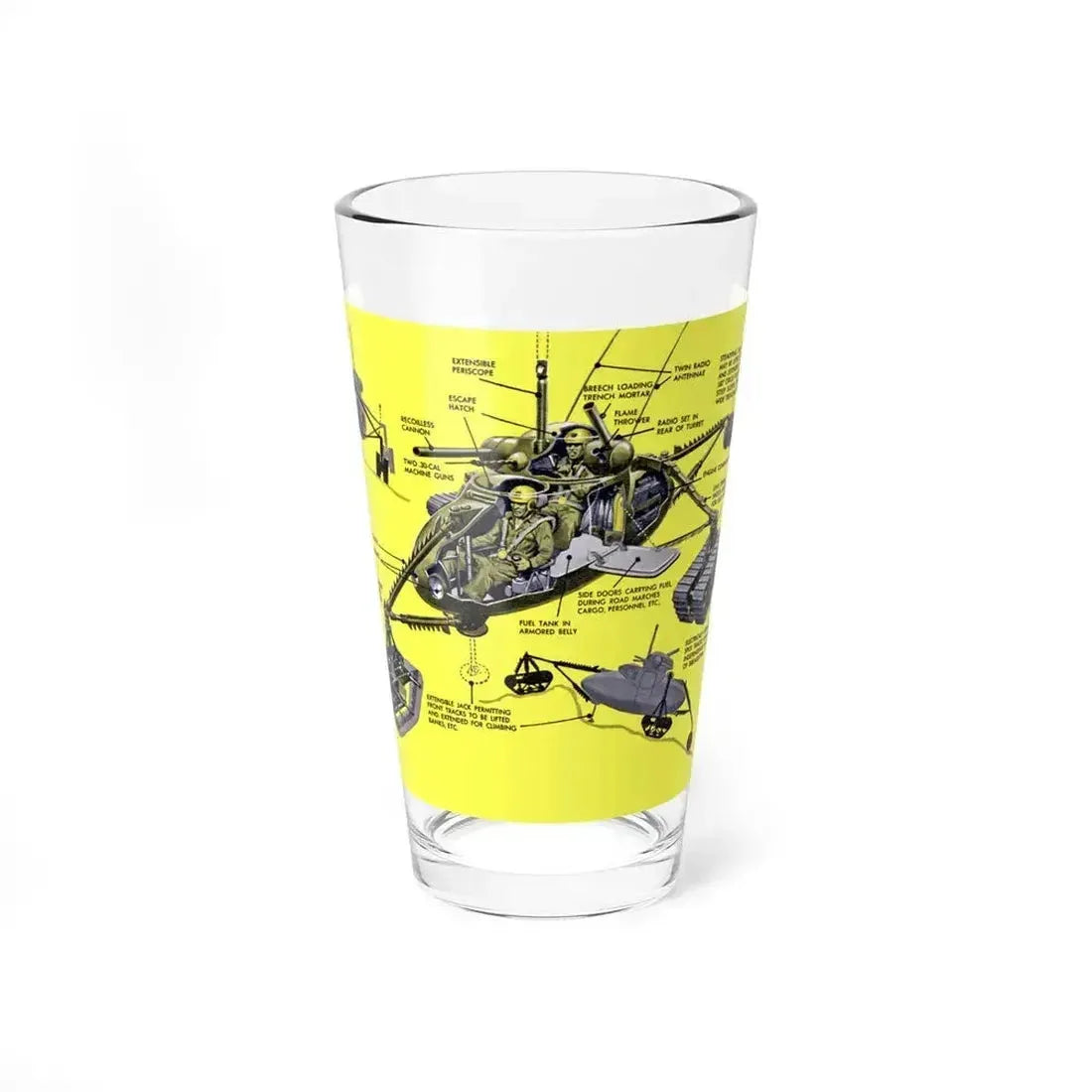Baby Tank, 1952 (Magazine Illustration) Pint Glass 16oz 16oz - Go Mug Yourself