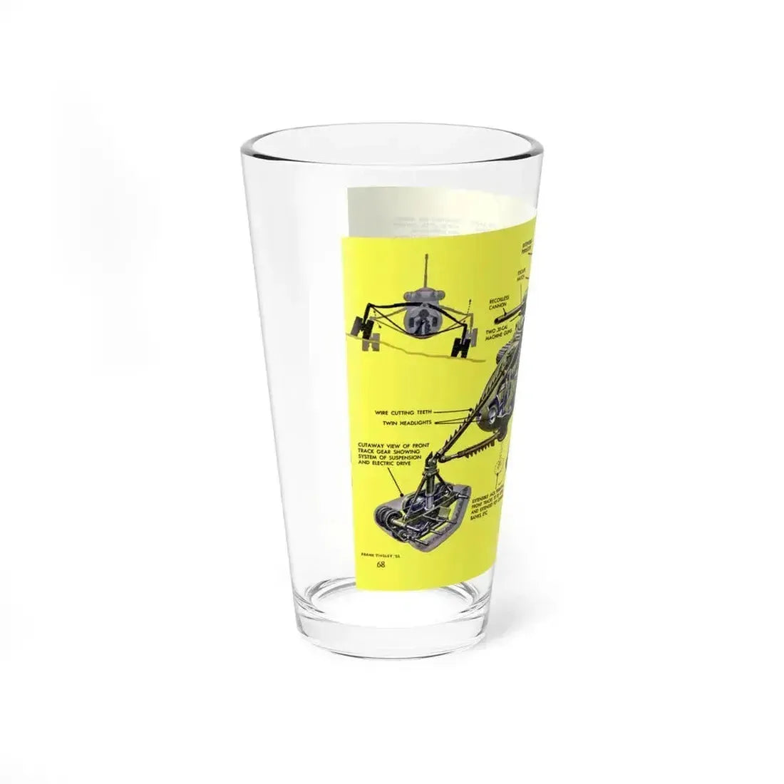 Baby Tank, 1952 (Magazine Illustration) Pint Glass 16oz - Go Mug Yourself