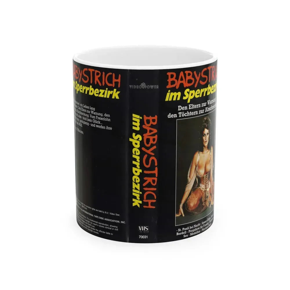 BABYSTRICH IM SPERRBEZIRK (VHS COVER) - White Coffee Mug 11oz - Go Mug Yourself
