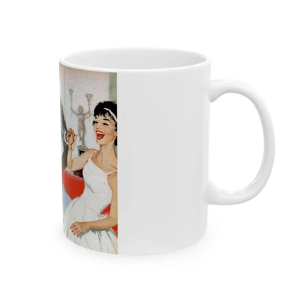 Bachelor at Heart, Redbook, March 1959 - White Coffee Mug - Go Mug Yourself