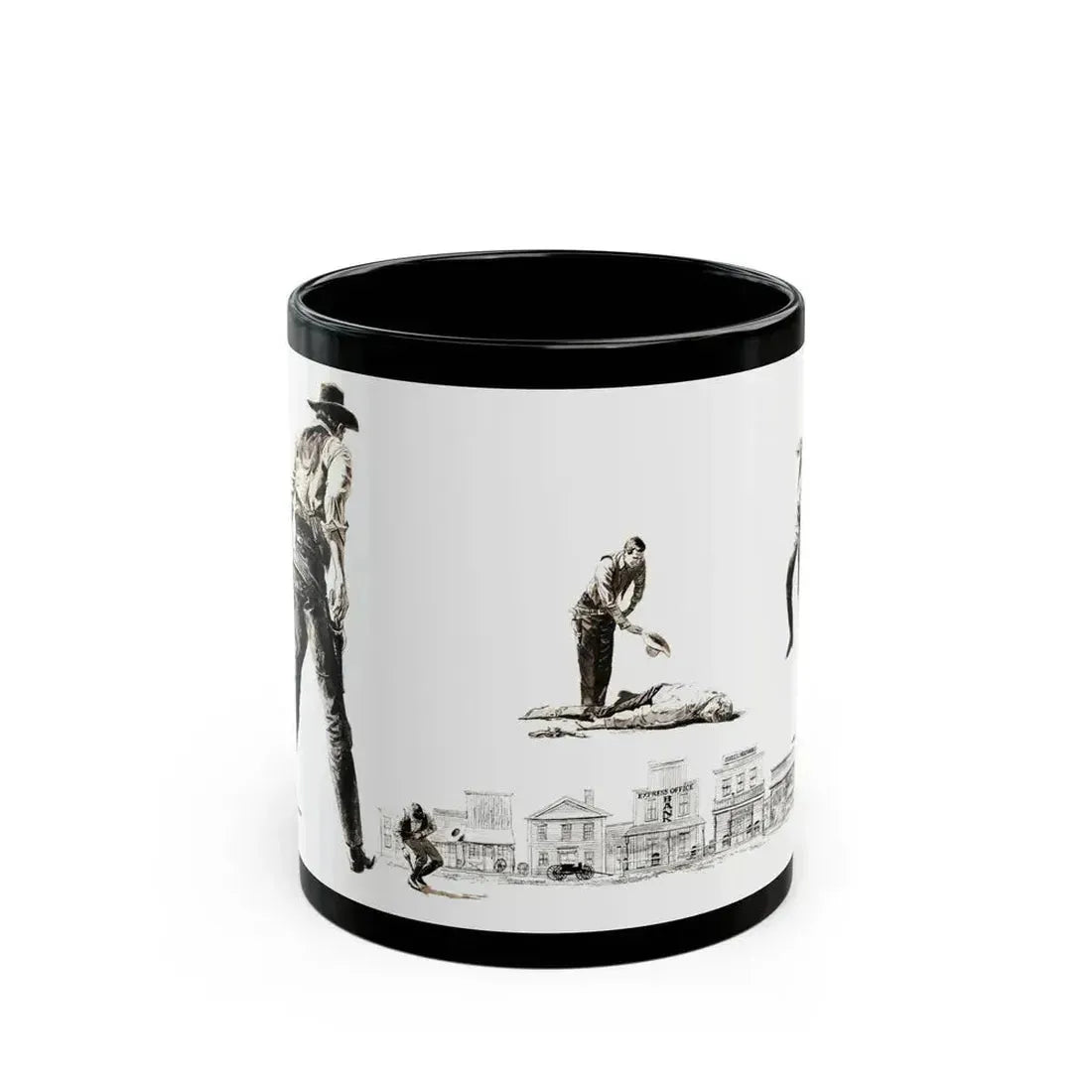 Bachelor Magazine Illustration - Black Coffee Mug 11oz - Go Mug Yourself