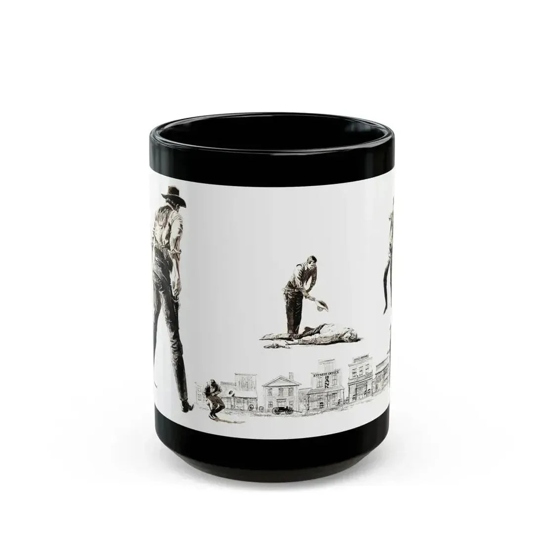 Bachelor Magazine Illustration - Black Coffee Mug 15oz - Go Mug Yourself