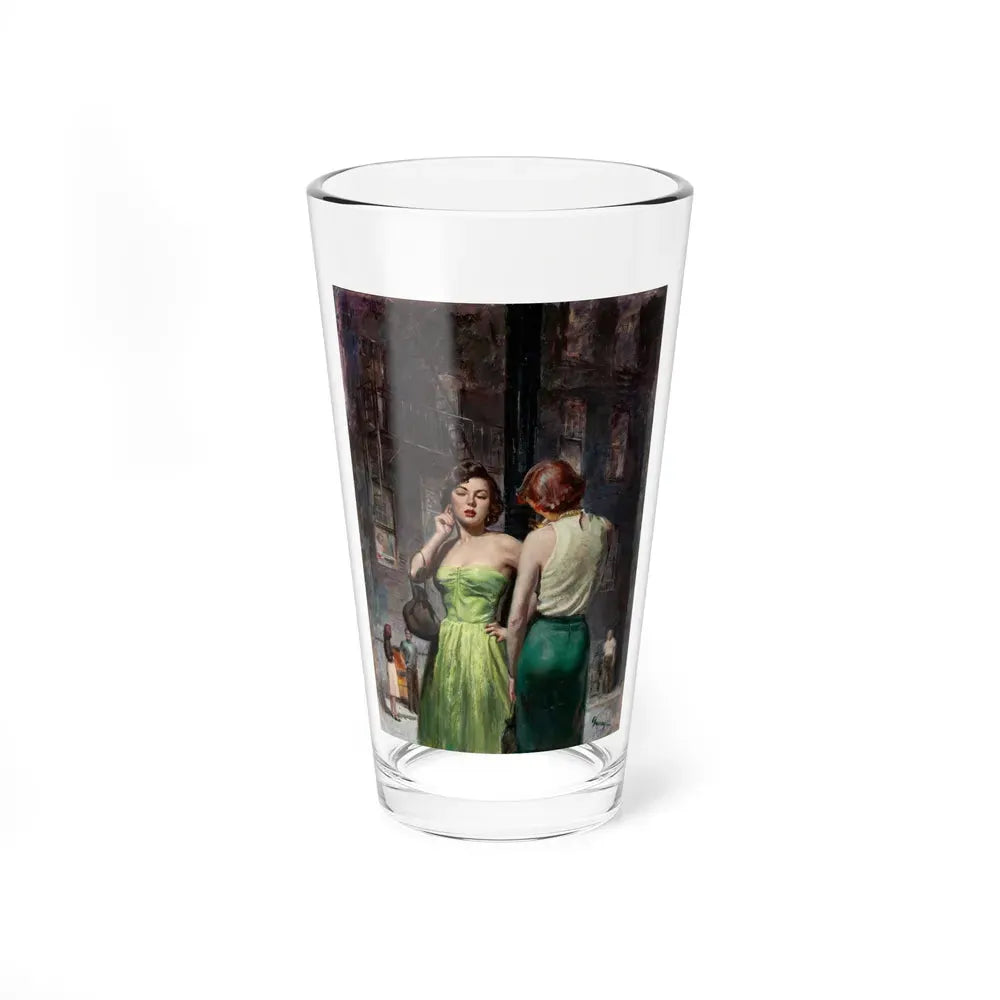 Back Alley Chat, paperback cover, c. 1950s - Pint Glass 16oz 16oz - Go Mug Yourself