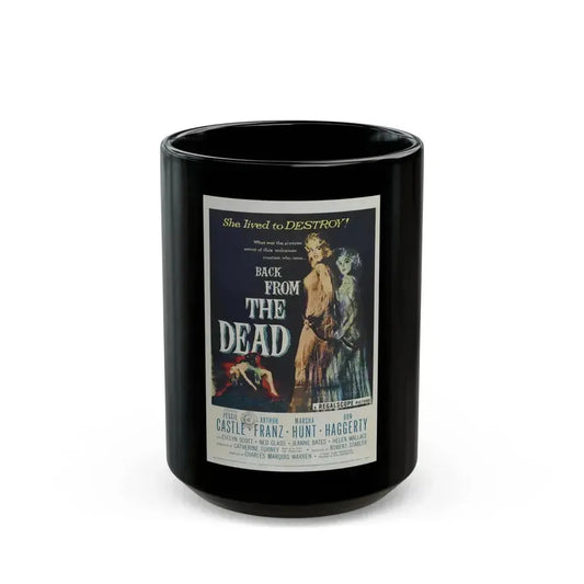 BACK FROM THE DEAD 1957 Movie Poster - Black Coffee Mug 15oz - Go Mug Yourself