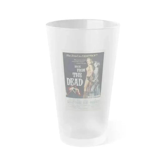 BACK FROM THE DEAD 1957 Movie Poster - Frosted Pint Glass 16oz 16oz Frosted - Go Mug Yourself
