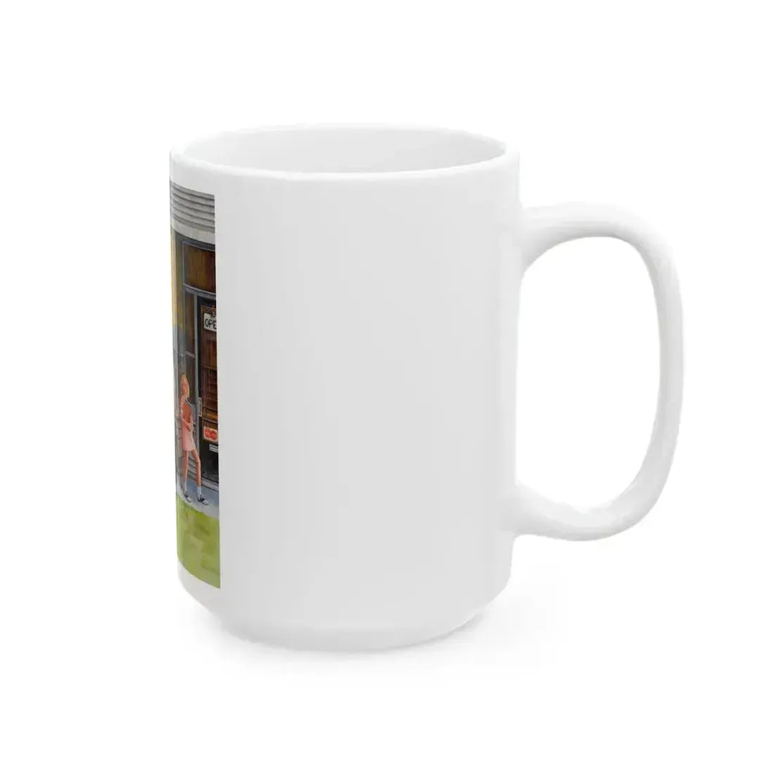 Back to School Supplies, Saturday Evening Post cover, September-October 1973 - White Coffee Mug - Go Mug Yourself