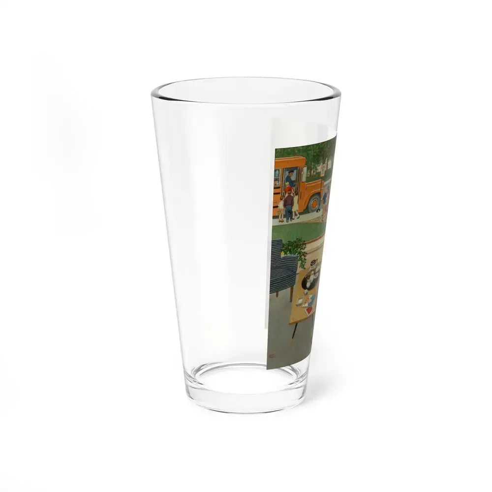 Back to School, The Saturday Evening Post cover, September 12, 1959 (Magazine Illustration) Pint Glass 16oz - Go Mug Yourself