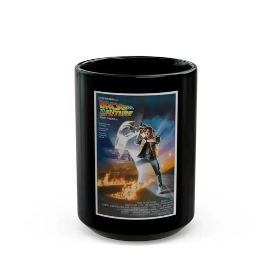 BACK TO THE FUTURE 1985 Movie Poster - Black Coffee Mug 15oz - Go Mug Yourself