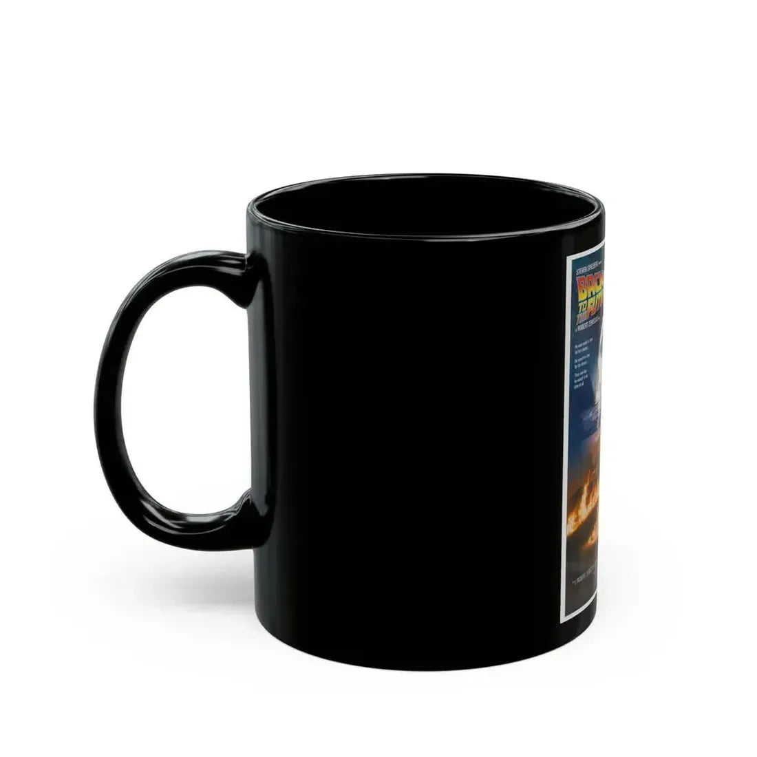 BACK TO THE FUTURE 1985 Movie Poster - Black Coffee Mug - Go Mug Yourself
