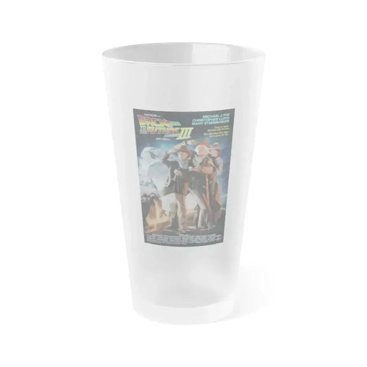BACK TO THE FUTURE III 1990 Movie Poster - Frosted Pint Glass 16oz 16oz Frosted - Go Mug Yourself