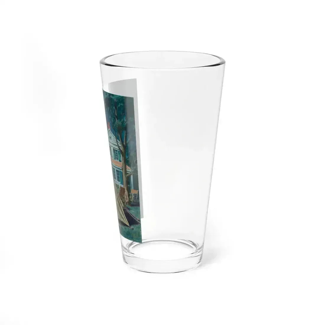 Backyard Campers, Saturday Evening Post cover, September 5, 1953 (Magazine Illustration) Pint Glass 16oz - Go Mug Yourself