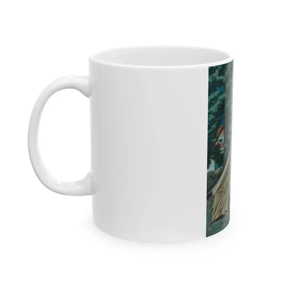 Backyard Campers, Saturday Evening Post cover, September 5, 1953 - White Coffee Mug - Go Mug Yourself