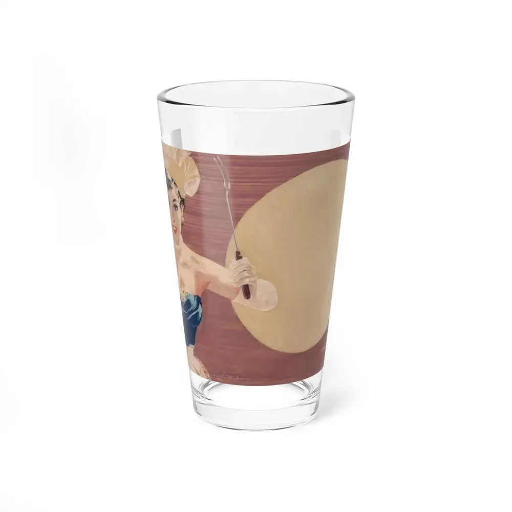 Backyard Chef (Magazine Illustration) Pint Glass 16oz 16oz - Go Mug Yourself