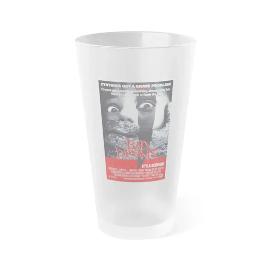 BAD DREAMS 1988 Movie Poster - Frosted Pint Glass 16oz 16oz Frosted - Go Mug Yourself