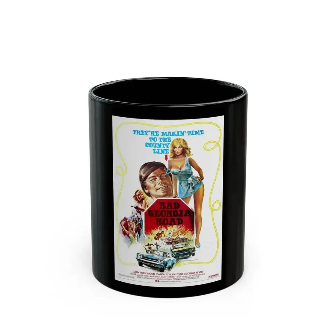 BAD GEORGIA ROAD 1977 Movie Poster - Black Coffee Mug 11oz - Go Mug Yourself