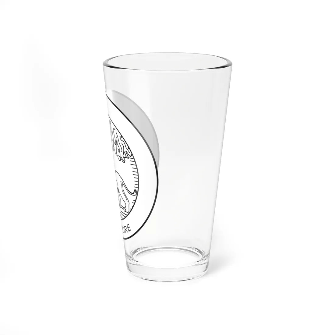 Badge of Singapore in the Straits Settlements (Singapore) (Coat of Arms) Pint Glass 16oz - Go Mug Yourself