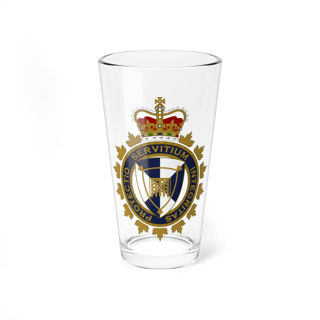 Badge of the Canada Border Services Agency (Canada) (Coat of Arms) Pint Glass 16oz 16oz - Go Mug Yourself