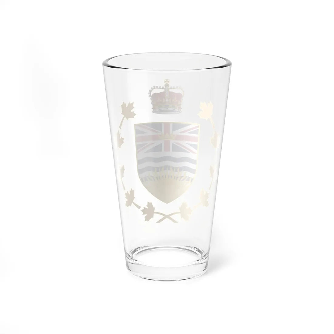 Badge of the Lieutenant-Governor of British Columbia (Canada) (Coat of Arms) Pint Glass 16oz - Go Mug Yourself