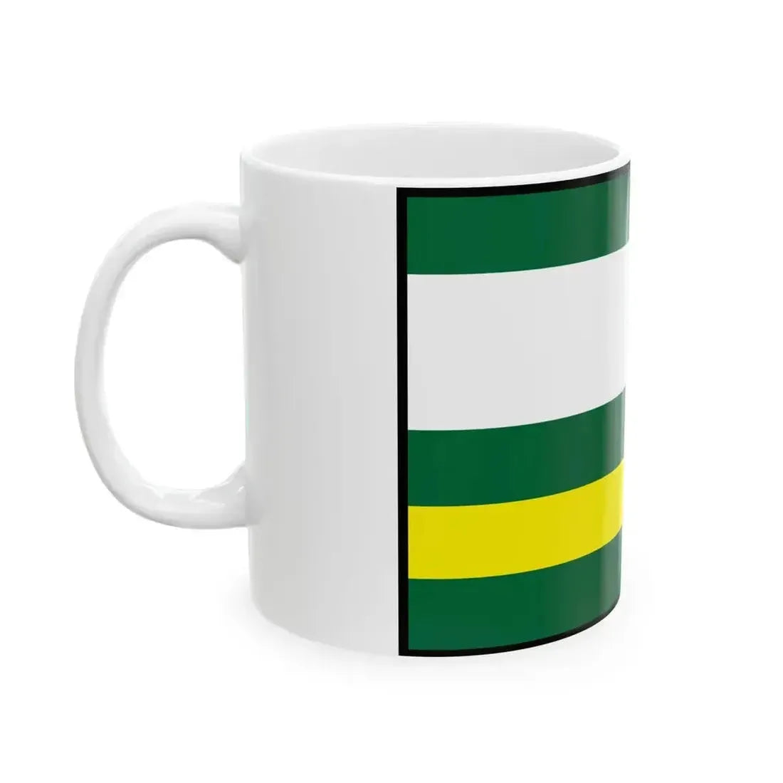 Badice Nitra Flag (Slovakia) White Coffee Mug - Go Mug Yourself