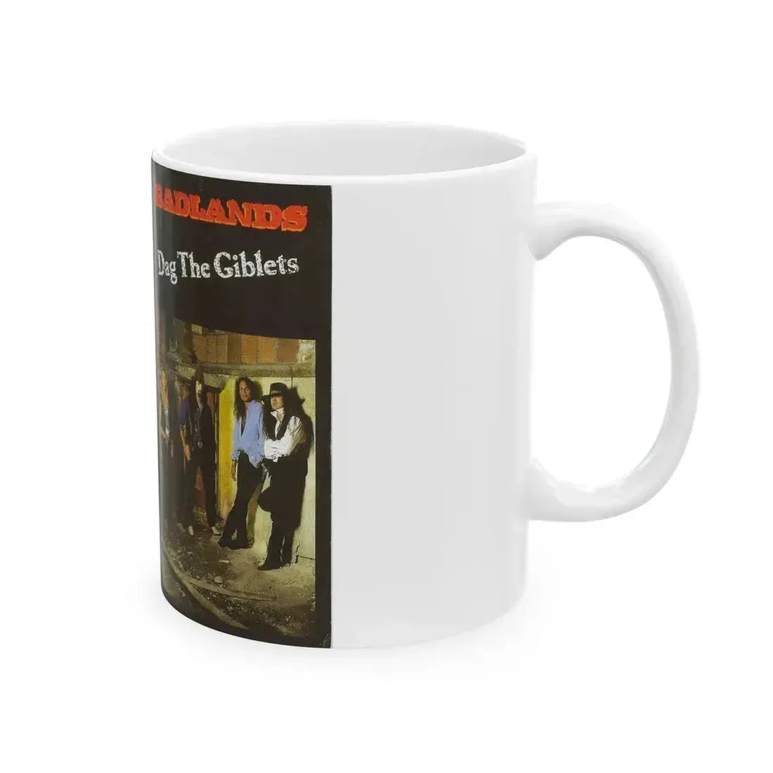 BADLANDS DAG THE GIBLETS (VHS COVER) - White Coffee Mug - Go Mug Yourself