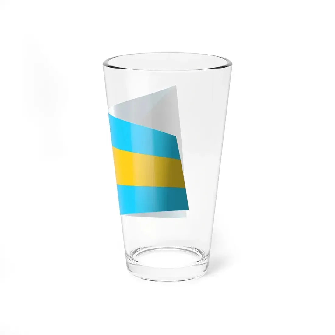 Bahamas Flag - iconic waving (Bahamas) Pint Glass 16oz - Go Mug Yourself