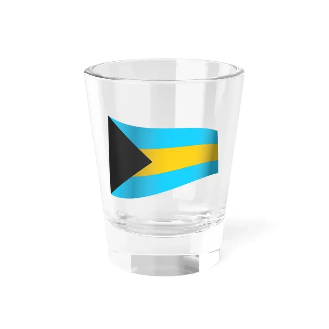 Bahamas Flag - iconic waving (Bahamas) Shot Glass 1.5oz 1.5oz - Go Mug Yourself
