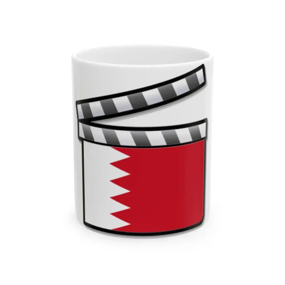 Bahrain film clapperboard (Bahrain) White Coffee Mug 11oz - Go Mug Yourself