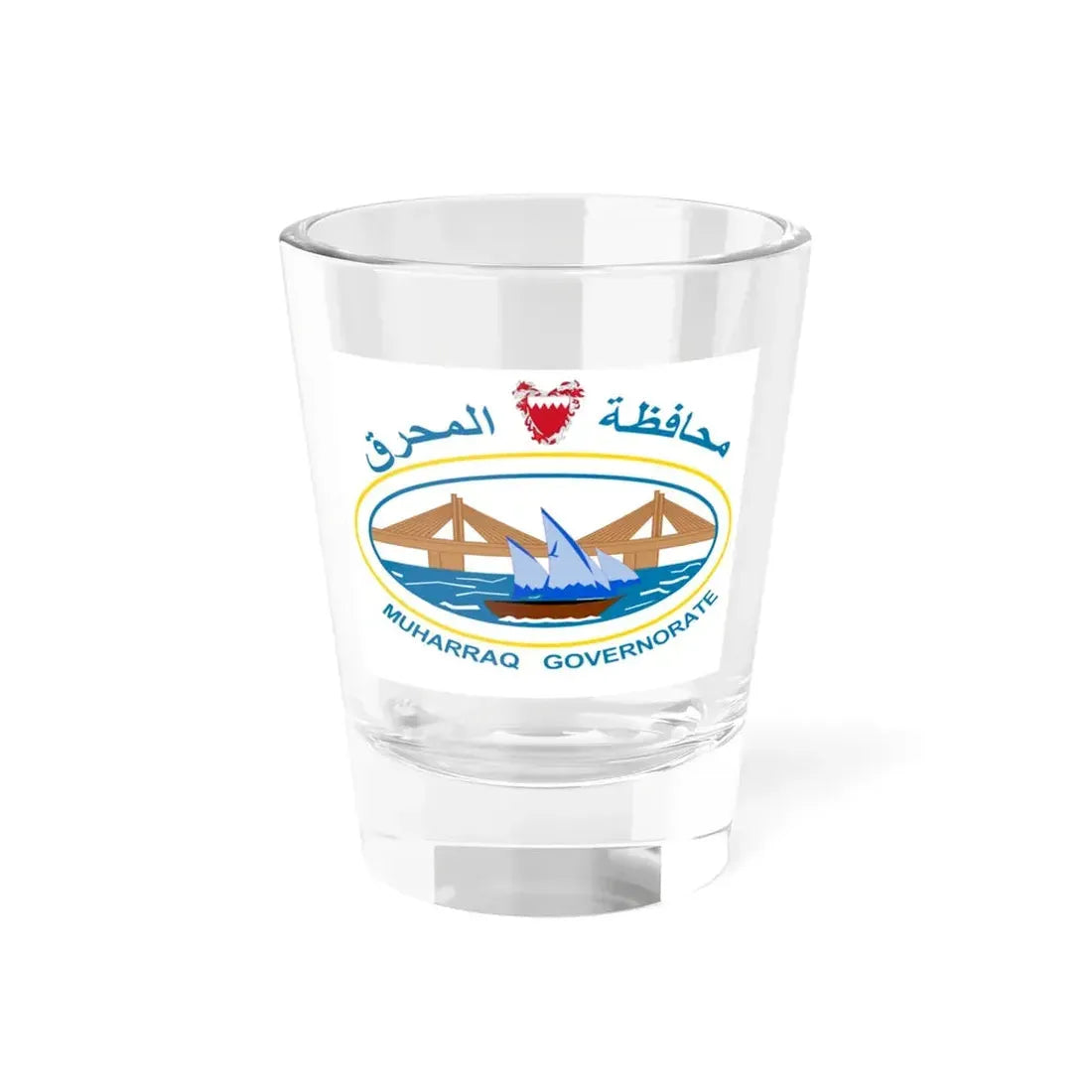 Bahrain Muharraq Governorate Flag (Bahrain) Shot Glass 1.5oz 1.5oz - Go Mug Yourself