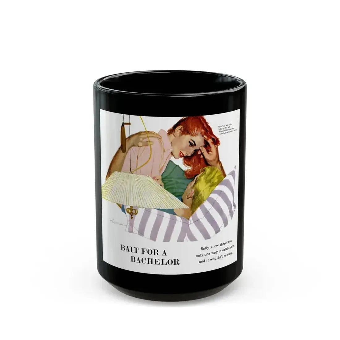 Bait for a Bachelor, 1956 - Black Coffee Mug 15oz - Go Mug Yourself