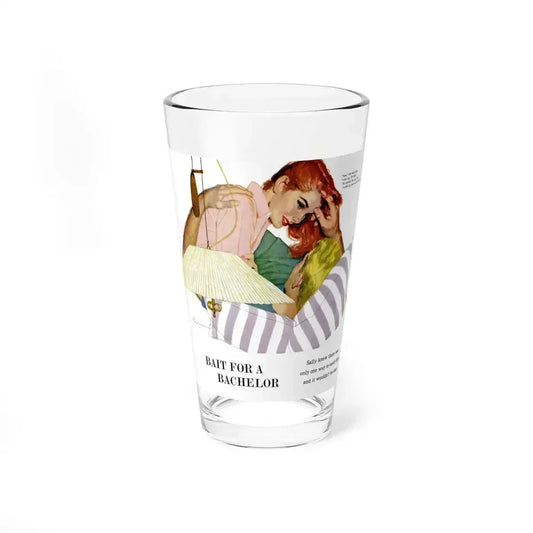 Bait for a Bachelor, 1956 (Magazine Illustration) Pint Glass 16oz 16oz - Go Mug Yourself
