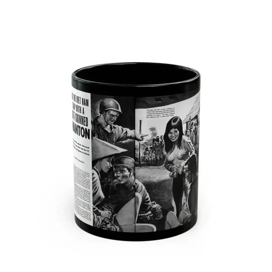 Bait The Viet Nam Trap with a Soft-Skinned Wanton, World of Men - Black Coffee Mug 11oz - Go Mug Yourself