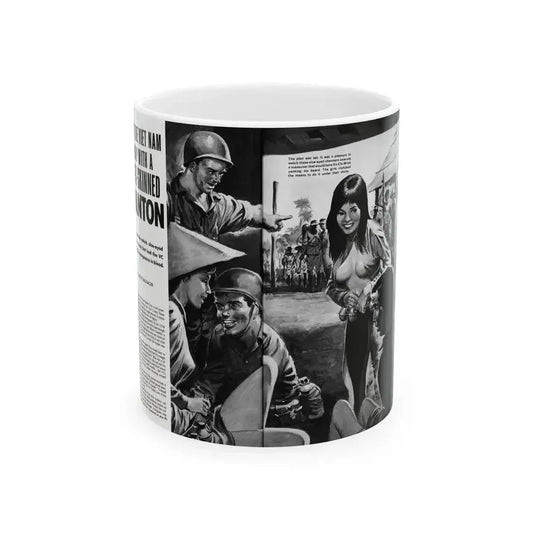 Bait The Viet Nam Trap with a Soft-Skinned Wanton, World of Men - White Coffee Mug 11oz - Go Mug Yourself