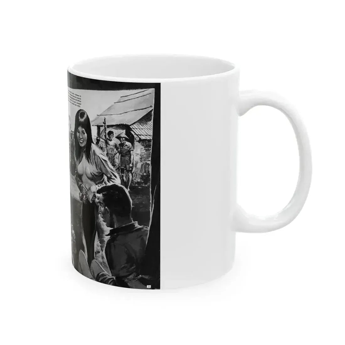 Bait The Viet Nam Trap with a Soft-Skinned Wanton, World of Men - White Coffee Mug - Go Mug Yourself