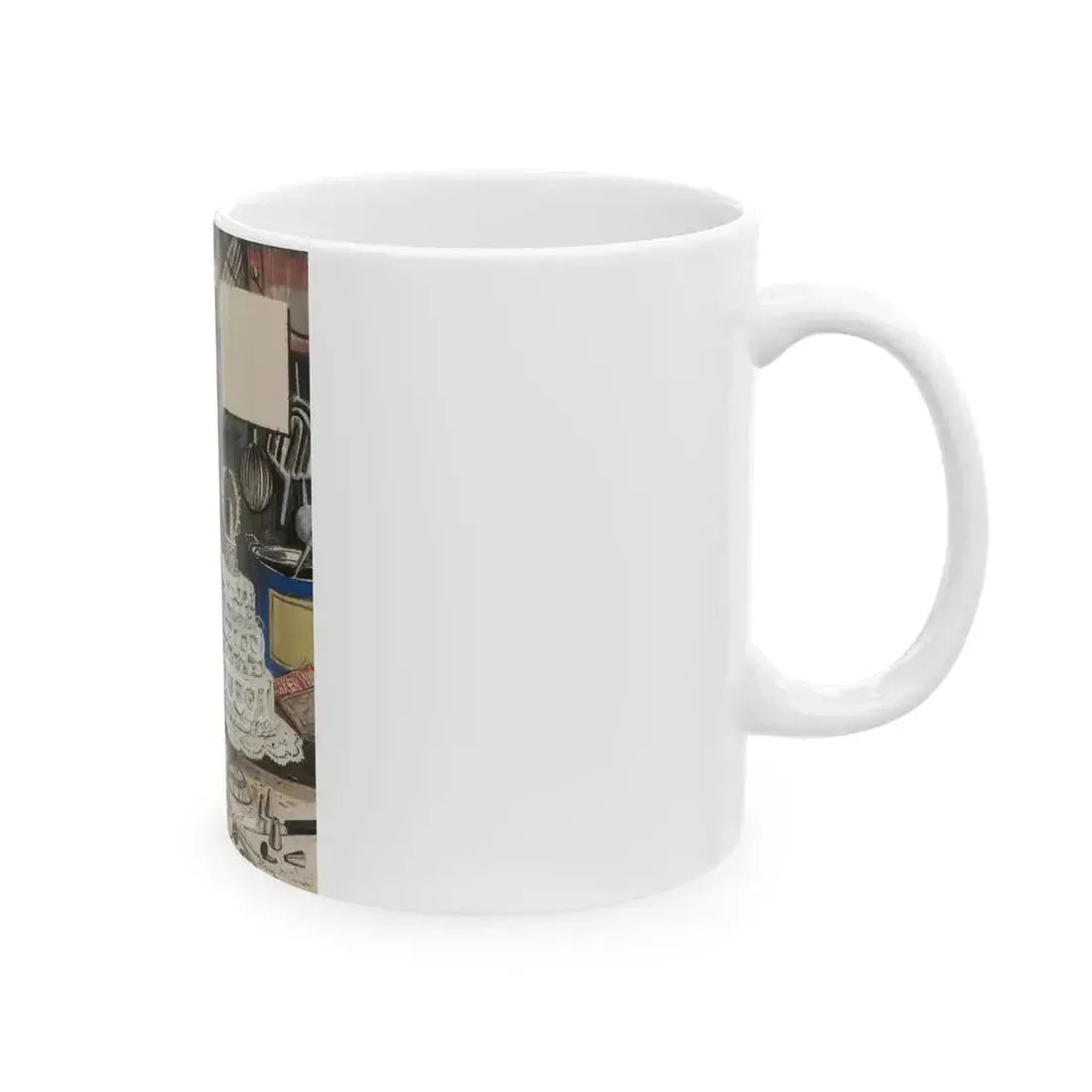 Baker Frosting Cake, The Saturday Evening Post cover study, June 16, 1945 - White Coffee Mug - Go Mug Yourself