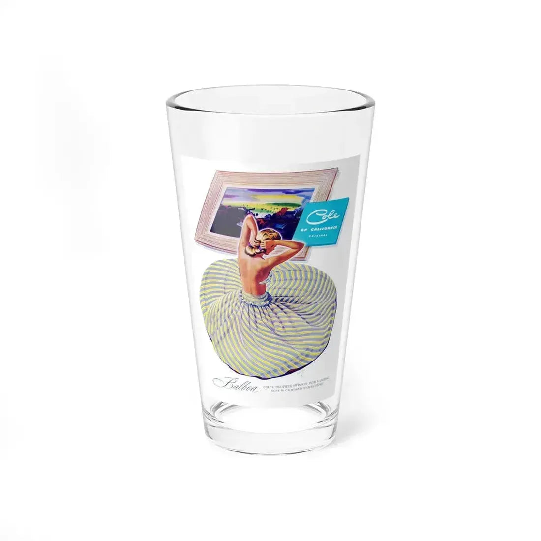 Balboa Cole, Harper's Bazaar, 1948 (Magazine Illustration) Pint Glass 16oz 16oz - Go Mug Yourself