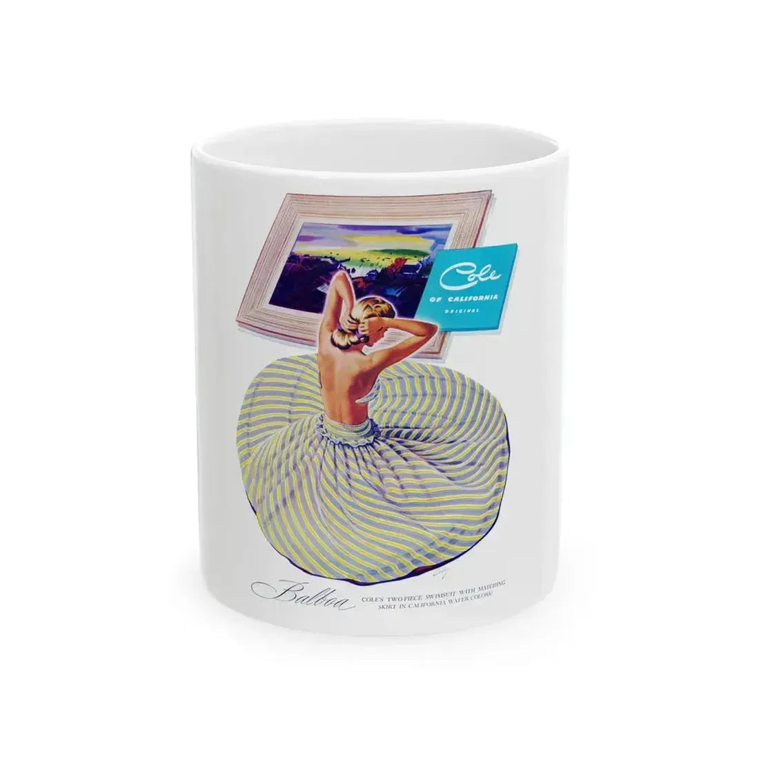 Balboa Cole, Harper's Bazaar, 1948 - White Coffee Mug 11oz - Go Mug Yourself