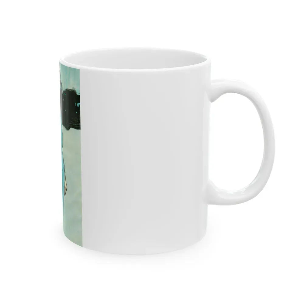 Balensiaga - New Blue, Vogue Illustrations, 1954 - White Coffee Mug - Go Mug Yourself