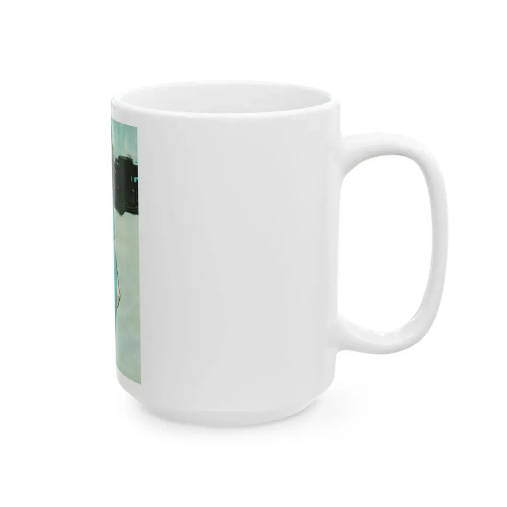 Balensiaga - New Blue, Vogue Illustrations, 1954 - White Coffee Mug - Go Mug Yourself