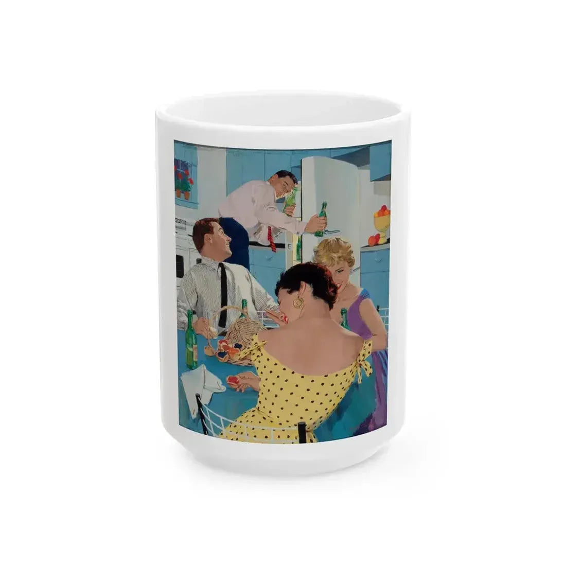 Ballantine Beer advertisement, circa late 1950s - White Coffee Mug 15oz - Go Mug Yourself