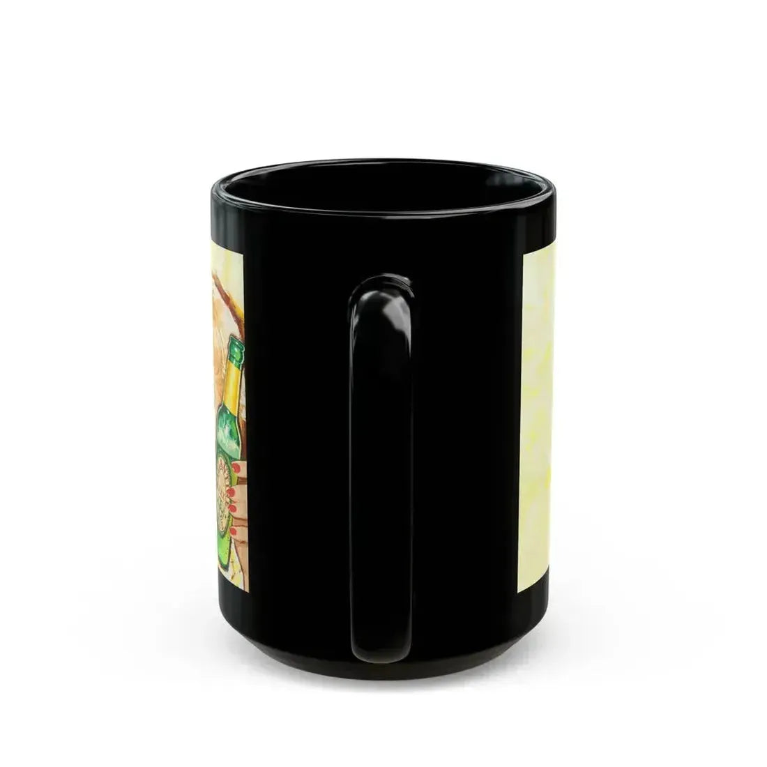 Ballantine Beer billboard illustration, 1957 - Black Coffee Mug - Go Mug Yourself