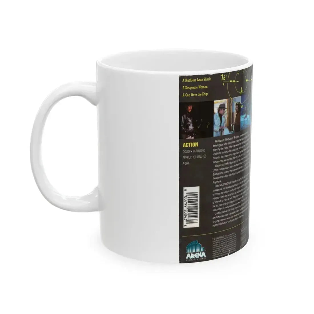 BALLBUSTER (VHS COVER) - White Coffee Mug - Go Mug Yourself
