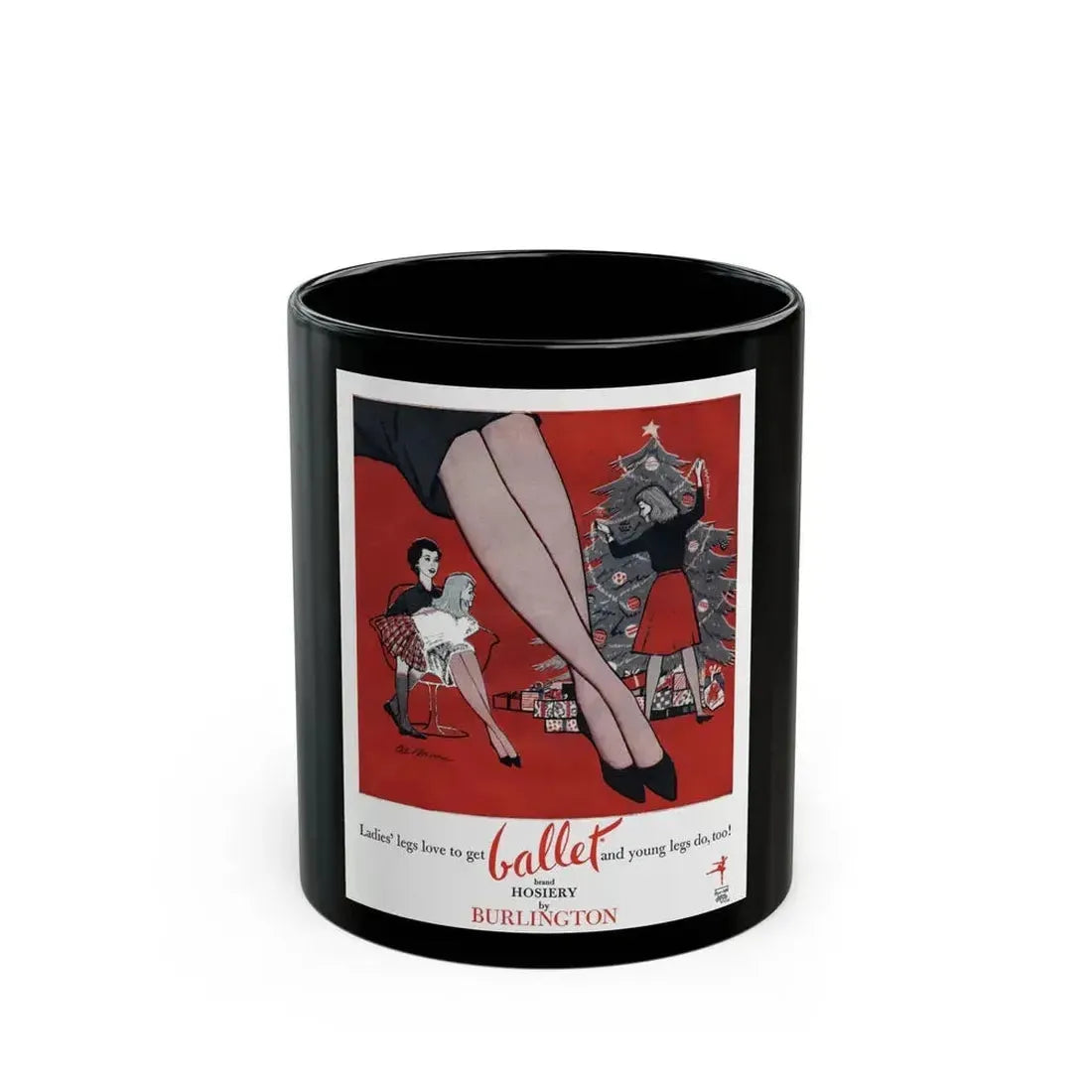 Ballet advertisement, Cosmopolitan, December 1960 - Black Coffee Mug 11oz - Go Mug Yourself