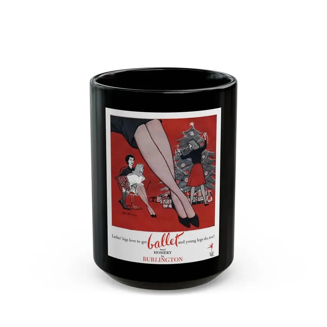 Ballet advertisement, Cosmopolitan, December 1960 - Black Coffee Mug 15oz - Go Mug Yourself