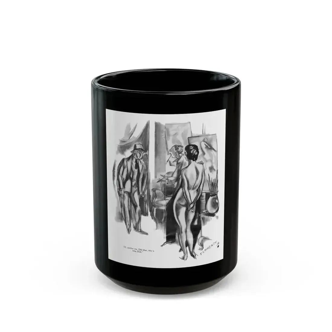 Ballyhoo 1931-08 Image 018 - Black Coffee Mug 15oz - Go Mug Yourself