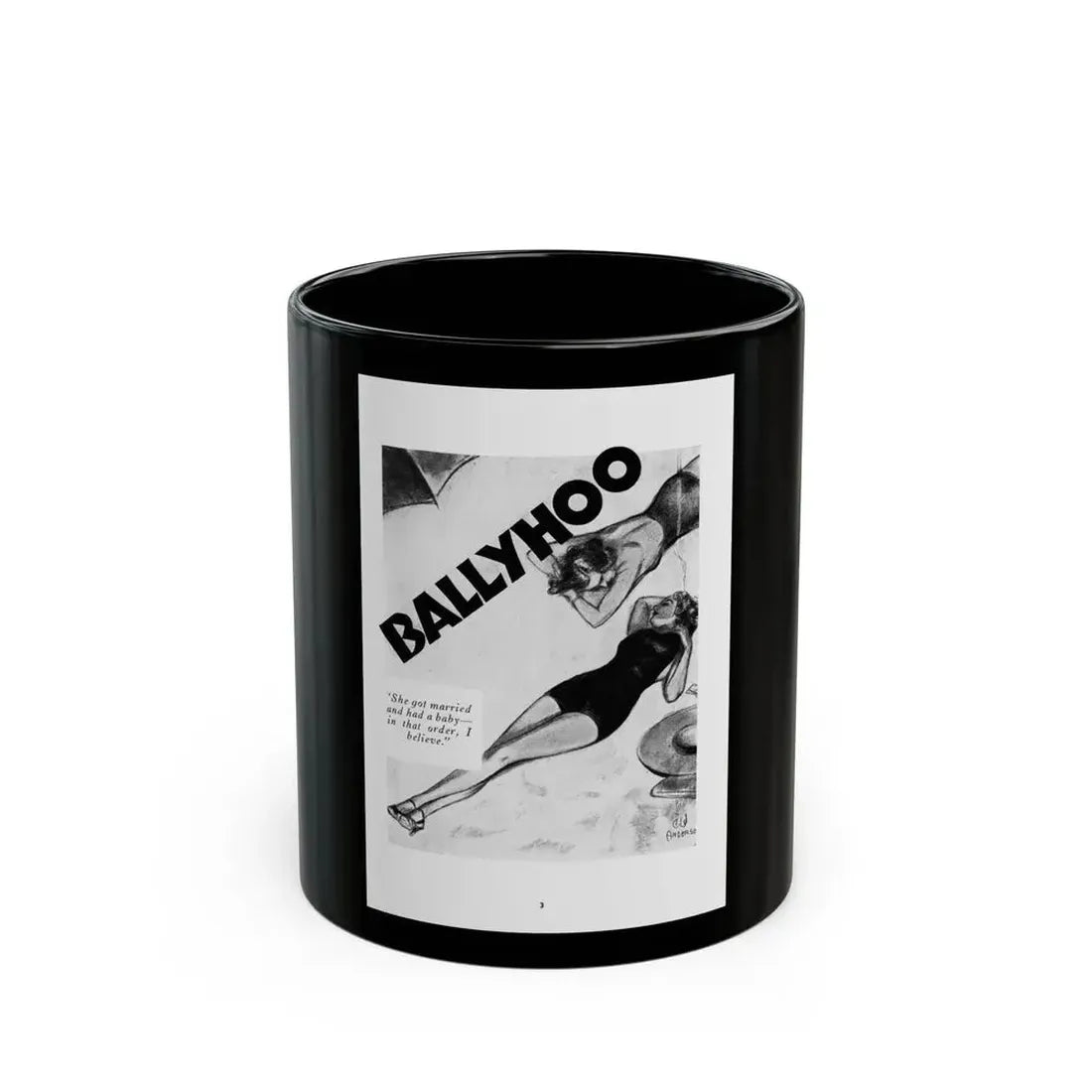 Ballyhoo 1937-10 Image 005 - Black Coffee Mug 11oz - Go Mug Yourself
