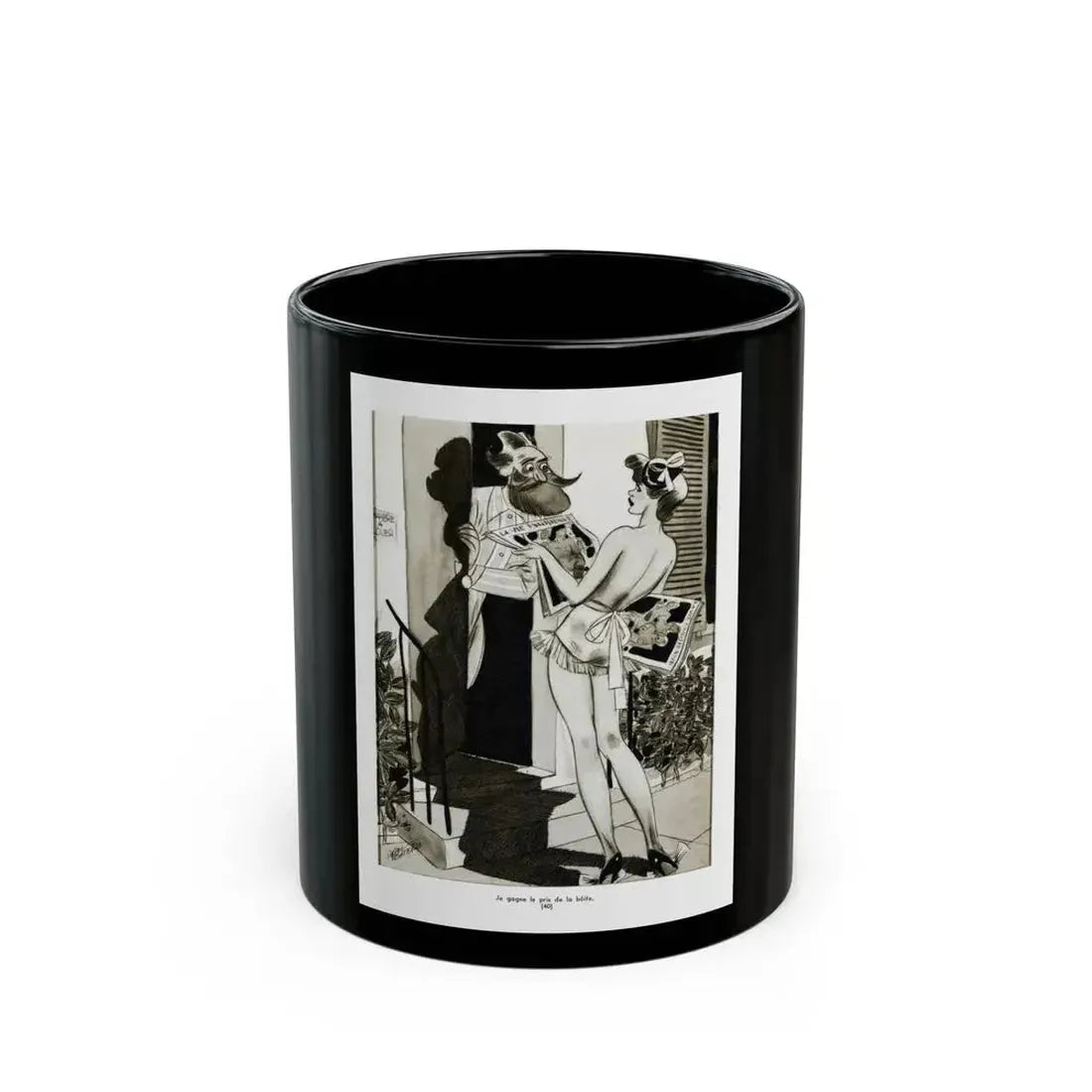 Ballyhoo Magazine Illustration, February 1935 - Black Coffee Mug 11oz - Go Mug Yourself