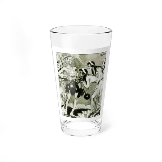 Ballyhoo Magazine Illustration (Magazine Illustration) Pint Glass 16oz 16oz - Go Mug Yourself