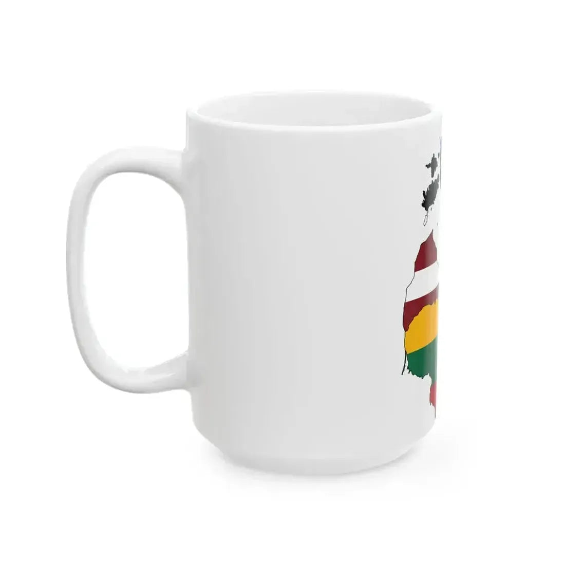 Baltic states flag map (Estonia) White Coffee Mug - Go Mug Yourself